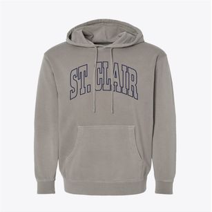 St. Clair Missouri Trendy Block Pigment-Dyed Hoodie