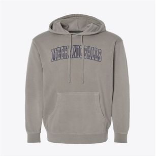 Mechanic Falls Maine Trendy Block Pigment-Dyed Hoodie