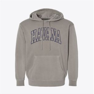 Havana Florida Trendy Block Pigment-Dyed Hoodie