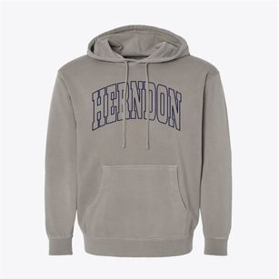 Herndon Virginia Trendy Block Pigment-Dyed Hoodie