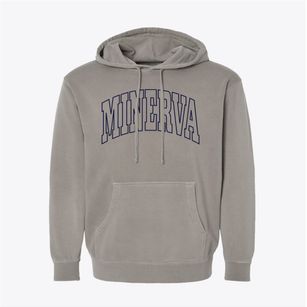 Minerva New York Trendy Block Pigment-Dyed Hoodie