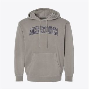 Amherst Center Massachusetts Trendy Block Pigment-Dyed Hoodie