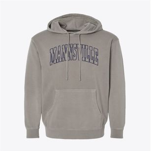 Mannsville New York Trendy Block Pigment-Dyed Hoodie