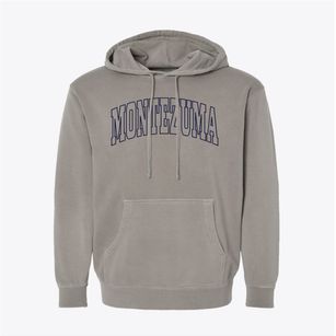 Montezuma Ohio Trendy Block Pigment-Dyed Hoodie