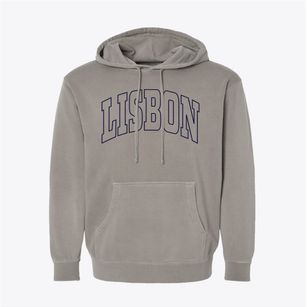 Lisbon Maine Trendy Block Pigment-Dyed Hoodie
