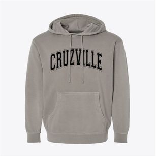 Cruzville New Mexico Varsity Pigment-Dyed Hoodie