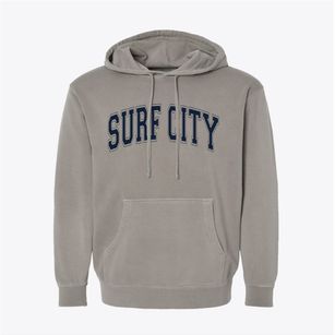 Surf City North Carolina Varsity Pigment-Dyed Hoodie