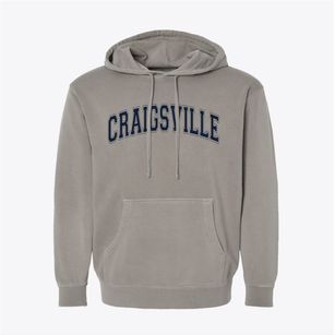 Craigsville West Virginia Varsity Pigment-Dyed Hoodie