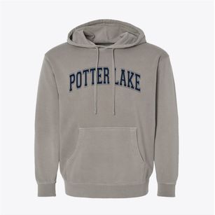 Potter Lake Wisconsin Varsity Pigment-Dyed Hoodie