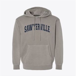Sawyerville Illinois Varsity Pigment-Dyed Hoodie