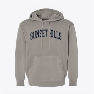 Sunset Hills Missouri Varsity Pigment-Dyed Hoodie