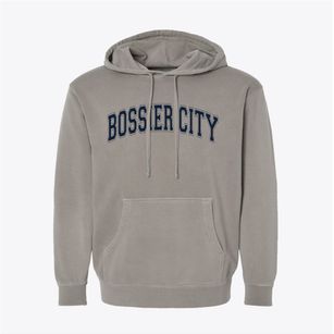 Bossier City Louisiana Varsity Pigment-Dyed Hoodie