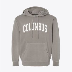 Columbus Ohio Varsity Pigment-Dyed Hoodie