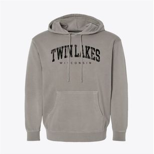 Twin Lakes Wisconsin Urban Vibe Pigment-Dyed Hoodie