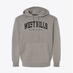 West Hills New York Urban Vibe Pigment-Dyed Hoodie