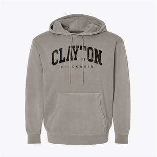 Clayton Wisconsin Urban Vibe Pigment-Dyed Hoodie
