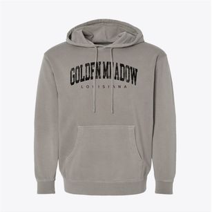 Golden Meadow Louisiana Urban Vibe Pigment-Dyed Hoodie