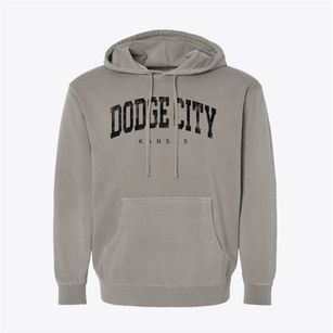 Dodge City Kansas Urban Vibe Pigment-Dyed Hoodie