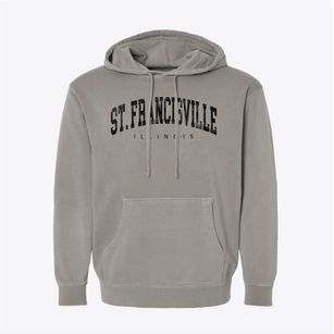 St. Francisville Illinois Urban Vibe Pigment-Dyed Hoodie