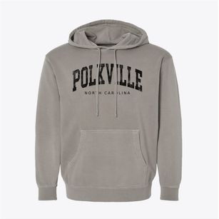 Polkville North Carolina Urban Vibe Pigment-Dyed Hoodie
