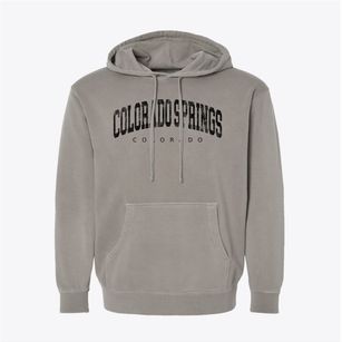 Colorado Springs Colorado Urban Vibe Pigment-Dyed Hoodie