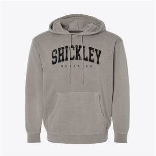Shickley Nebraska Urban Vibe Pigment-Dyed Hoodie