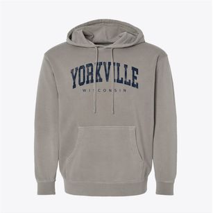 Yorkville Wisconsin Urban Vibe Pigment-Dyed Hoodie