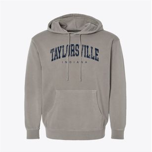 Taylorsville Indiana Urban Vibe Pigment-Dyed Hoodie
