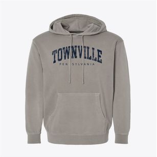 Townville Pennsylvania Urban Vibe Pigment-Dyed Hoodie