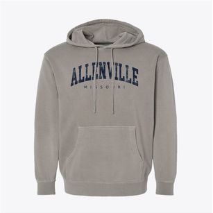 Allenville Missouri Urban Vibe Pigment-Dyed Hoodie