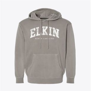 Elkin North Carolina Urban Vibe Pigment-Dyed Hoodie