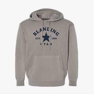 Blanding Utah Star Pigment-Dyed Hoodie