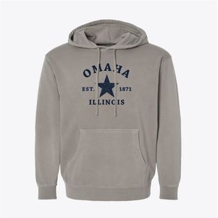 Omaha Illinois Star Pigment-Dyed Hoodie