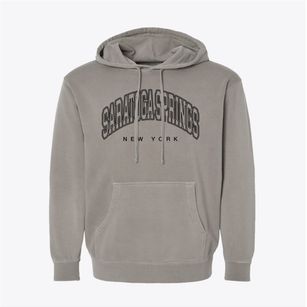 Saratoga Springs New York Inline Pigment-Dyed Hoodie