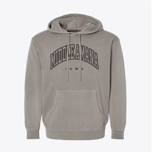 Middle Amana Iowa Inline Pigment-Dyed Hoodie