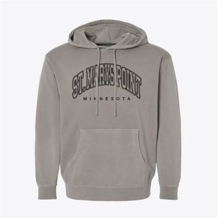St. Marys Point Minnesota Inline Pigment-Dyed Hoodie