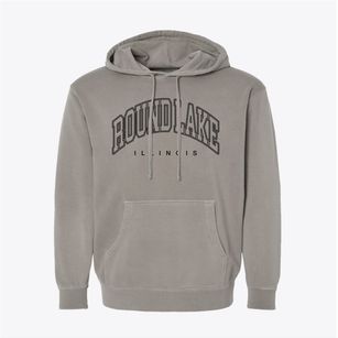 Round Lake Illinois Inline Pigment-Dyed Hoodie
