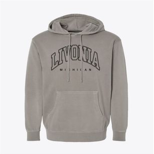 Livonia Michigan Inline Pigment-Dyed Hoodie
