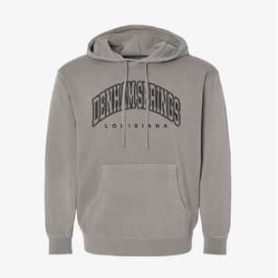 Denham Springs Louisiana Inline Pigment-Dyed Hoodie
