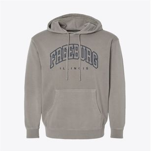 Freeburg Illinois Inline Pigment-Dyed Hoodie