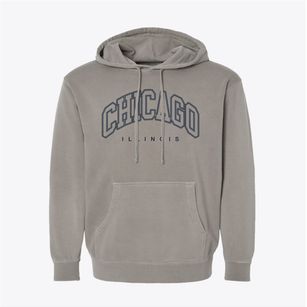 Chicago Illinois Inline Pigment-Dyed Hoodie