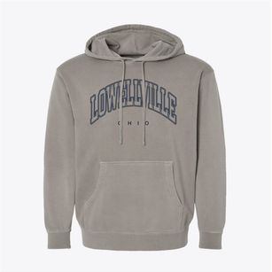 Lowellville Ohio Inline Pigment-Dyed Hoodie