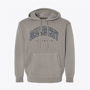 Dallas City Illinois Inline Pigment-Dyed Hoodie