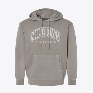 Milltown Wisconsin Inline Pigment-Dyed Hoodie