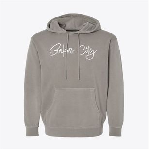 Baker City Oregon Freestyle Pigment-Dyed Hoodie