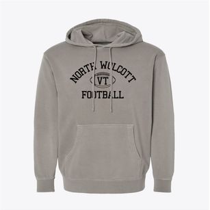 North Wolcott Vermont Football Pigment-Dyed Hoodie