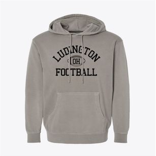 Ludington Ohio Football Pigment-Dyed Hoodie