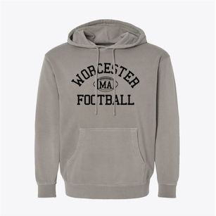 Worcester Massachusetts Football Pigment-Dyed Hoodie