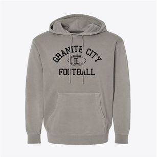 Granite City Illinois Football Pigment-Dyed Hoodie