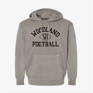 Woodland Wisconsin Football Pigment-Dyed Hoodie
